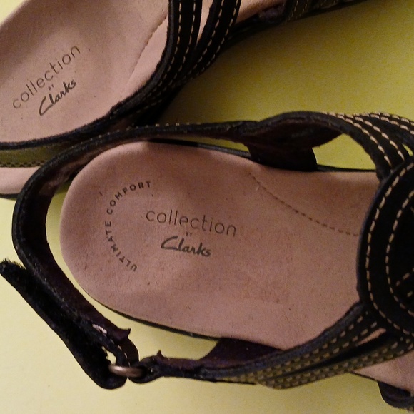 Clark's sandals brown with velcro closure.   Size 7 - Picture 2 of 5